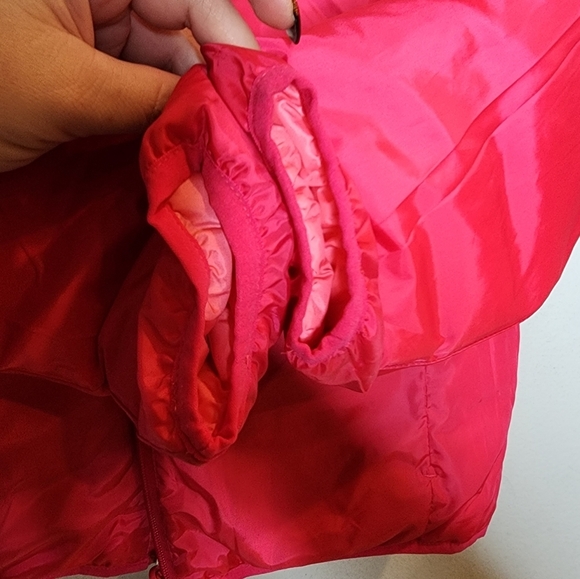 Eddie Bauer Reversible Down Puffer Pink Ombre Coat Kids Youth Size L (14/16) - Picture 4 of 16